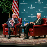 Chancellor Robert M. Gates and W&M President Taylor Reveley